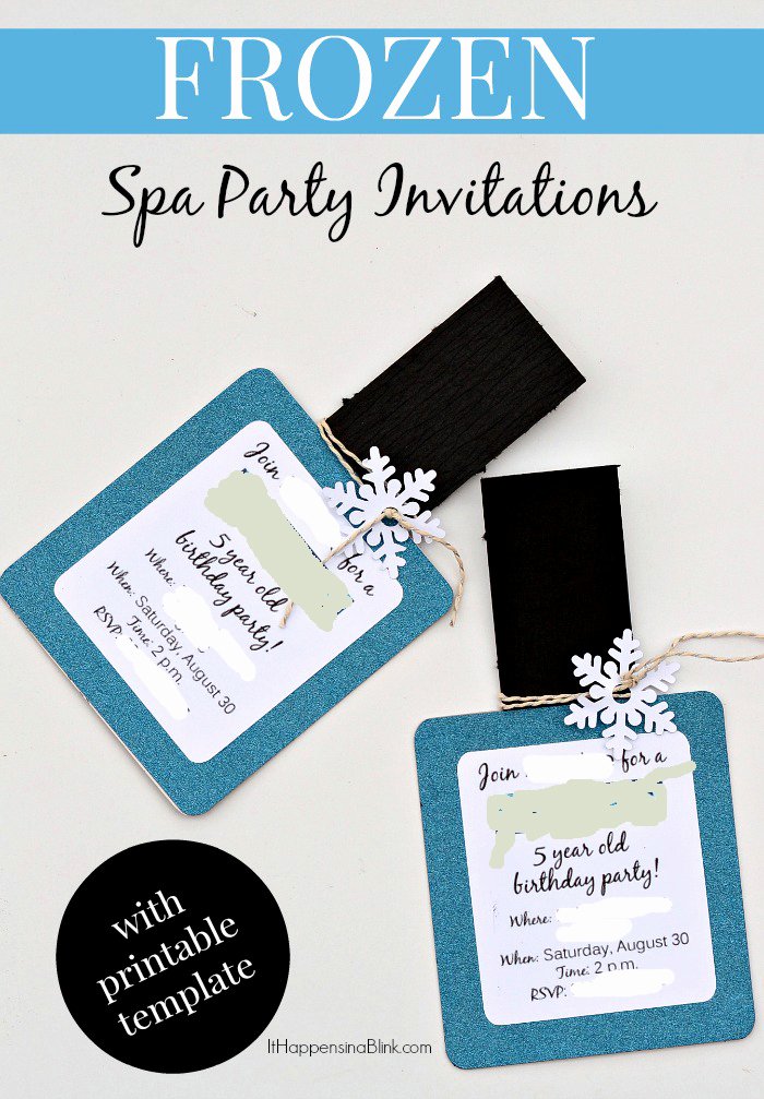 Free Spa Party Invitations Fresh Frozen Spa Party Invitations