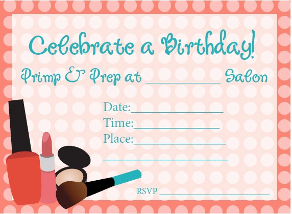 Free Spa Party Printables Awesome Free Printable Spa Birthday Party Invitations