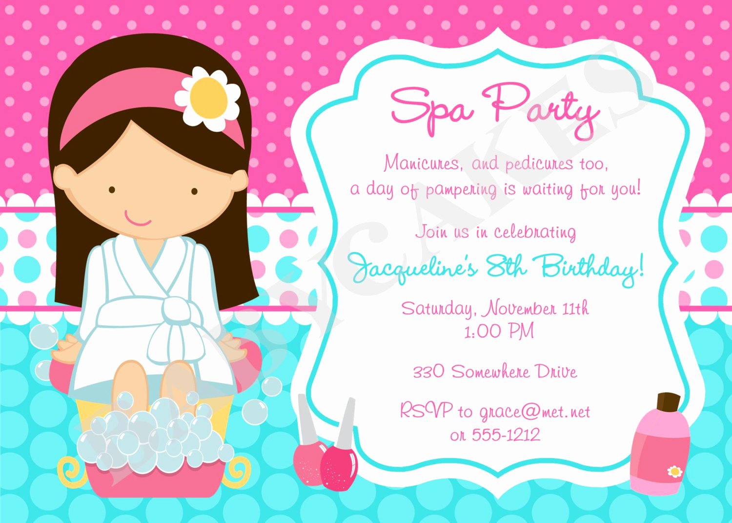 Free Spa Party Printables Luxury Free Printable Spa Birthday Party Invitations
