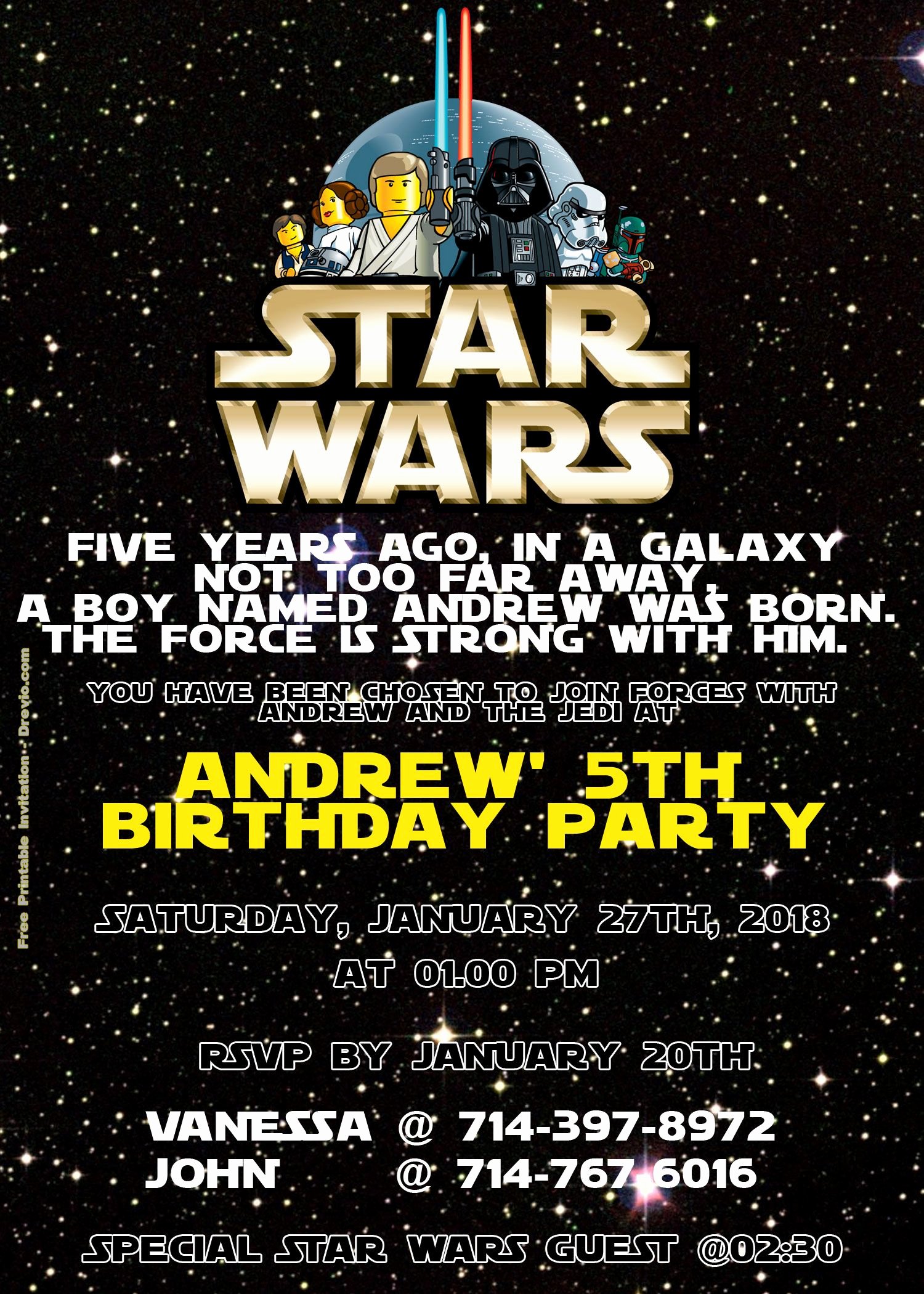 Free Star Wars Invitations Luxury Free Lego Star Wars Birthday Invitation Psd