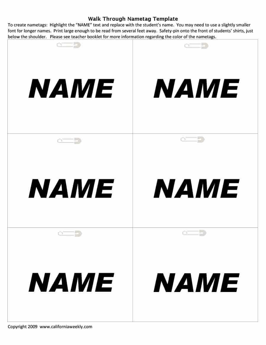Free Template for Name Tags Awesome 47 Free Name Tag Badge Templates Template Lab