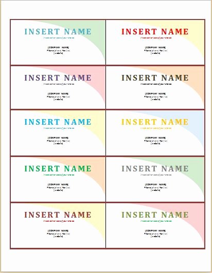 Free Template for Name Tags New Name Tag Templates for Ms Word