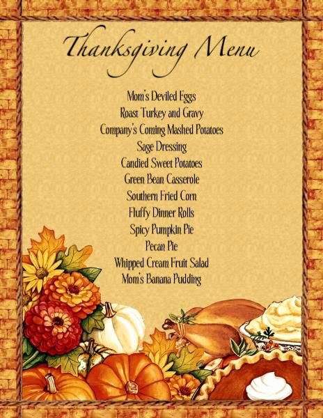 Free Thanksgiving Templates for Word Awesome Menu Templates Free Download Thanksgiving