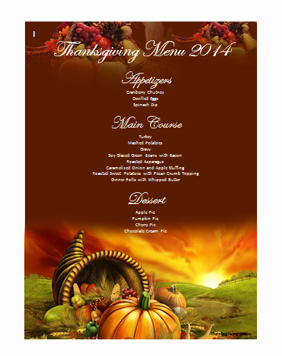 Free Thanksgiving Templates for Word Beautiful Thanksgiving Menu Template Microsoft Word Templates