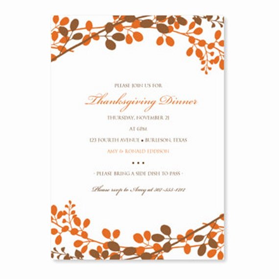 Free Thanksgiving Templates for Word Best Of Thanksgiving Dinner Invitation Template by Loveandpartypaper