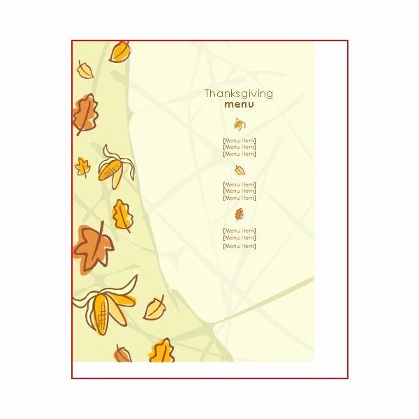Free Thanksgiving Templates for Word Elegant Great Thanksgiving Day Menu Templates to Entice and