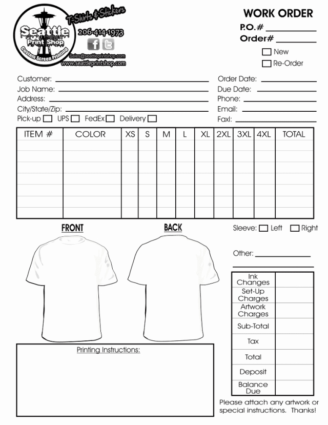Free Tshirt order form Unique Printable T Shirt order forms Templates Excel Template