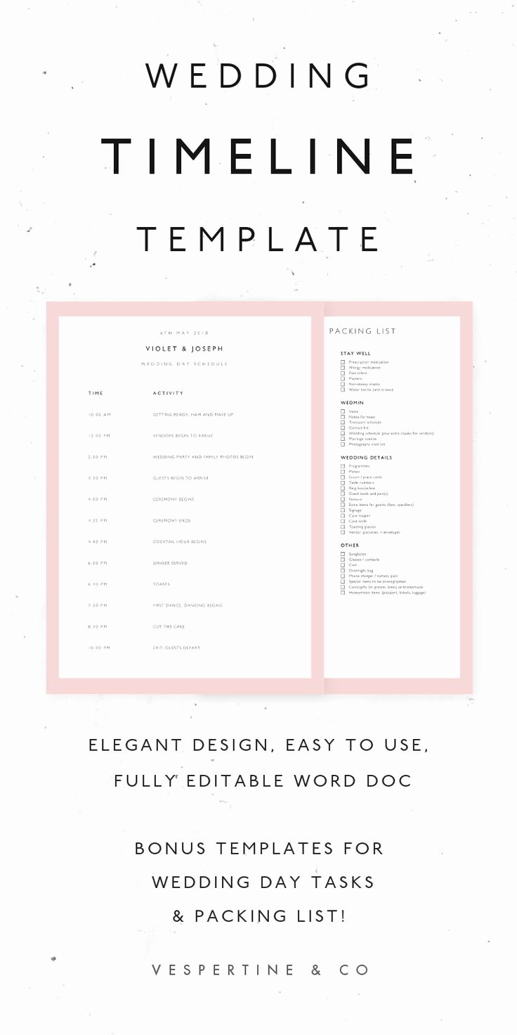 Free Wedding Itinerary Template New the 25 Best Wedding Timeline Template Ideas On Pinterest