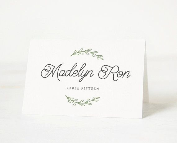 Free Wedding Place Cards Templates Best Of Printable Place Card Template Printable Place Card by