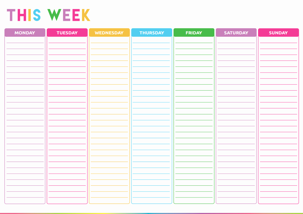 Free Weekly Printable Calendar Beautiful Free Printable Weekly to Do List