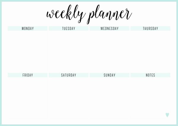 Free Weekly Printable Calendar Best Of Free Printable Weekly Calendar Template