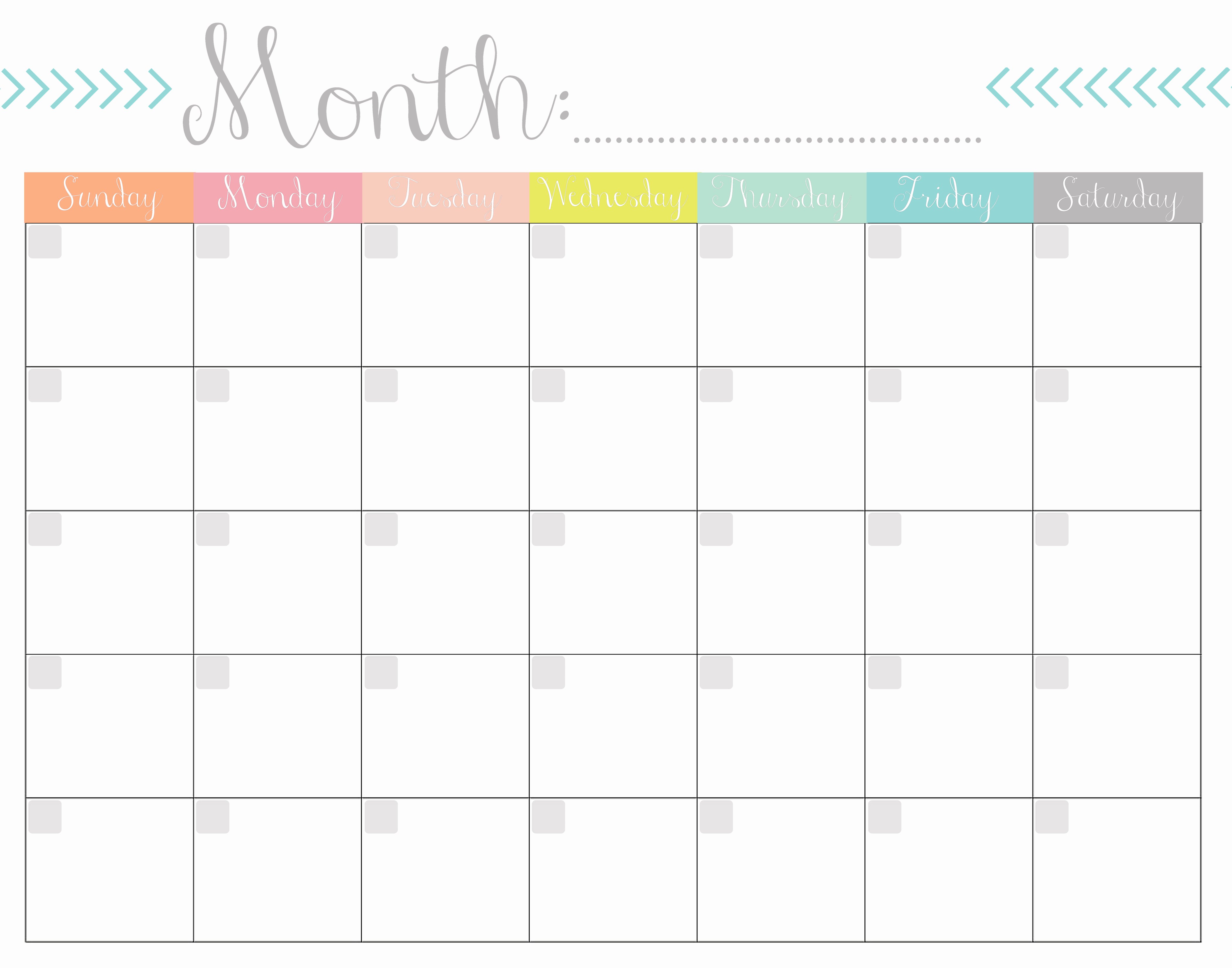 Free Weekly Printable Calendar Best Of Monthly Calendar Free Printable