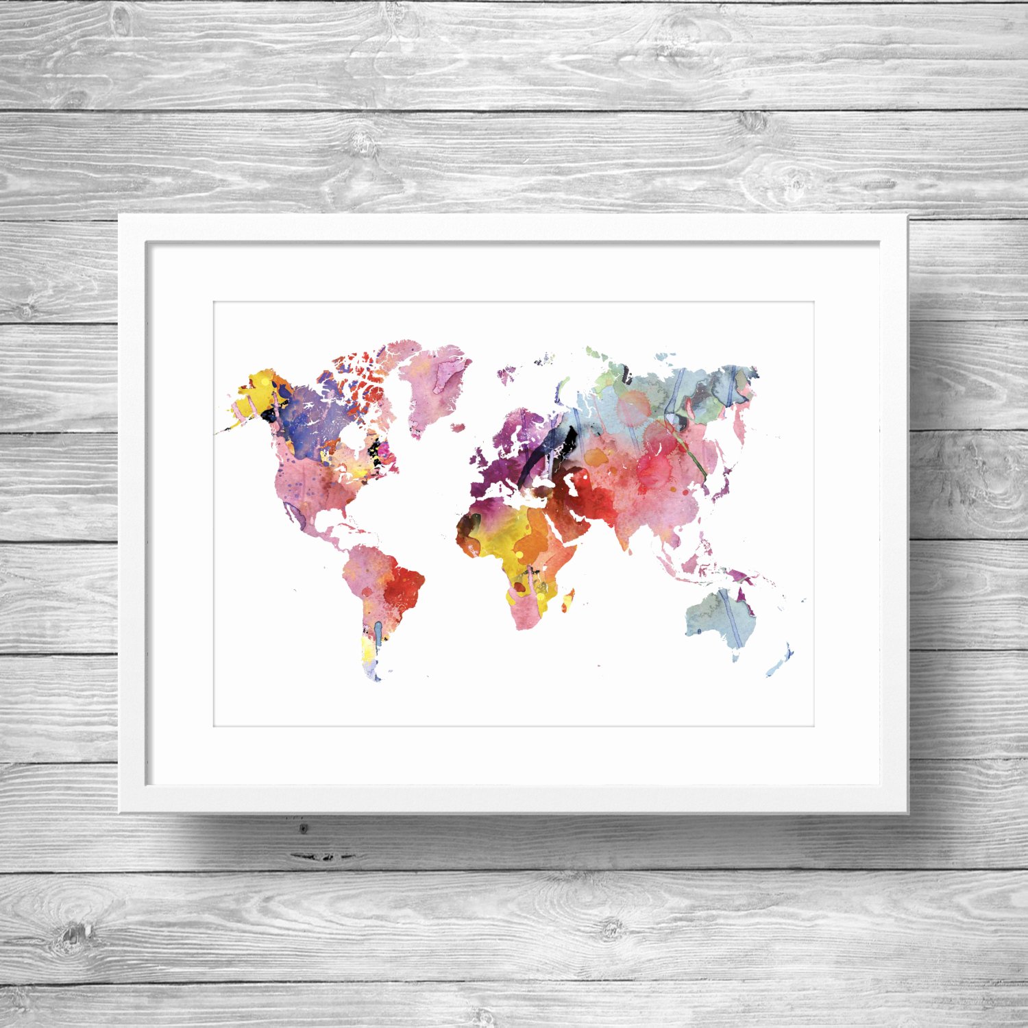 Free World Map Poster Best Of Rainbow Watercolor World Map Printable Wall Art Printable