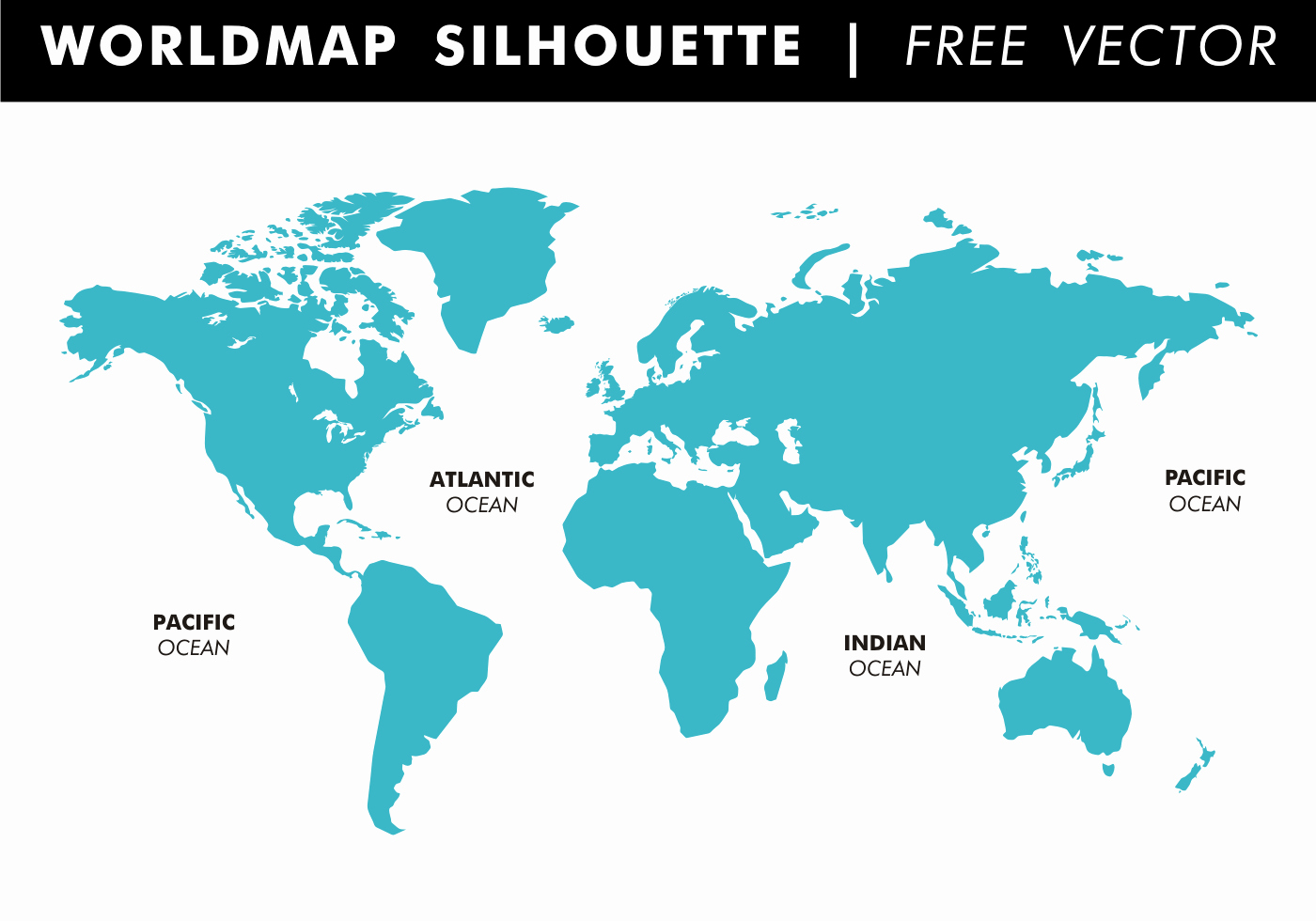 Free World Map Poster Unique Worldmap Silhouette Free Vector Download Free Vector Art