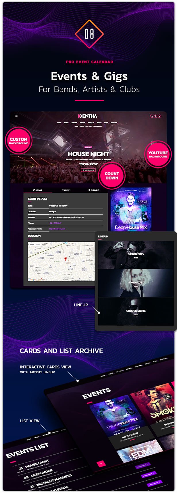 Free Wp Music theme Best Of Download Kentha — Visionary Music Wordpress theme Nulled
