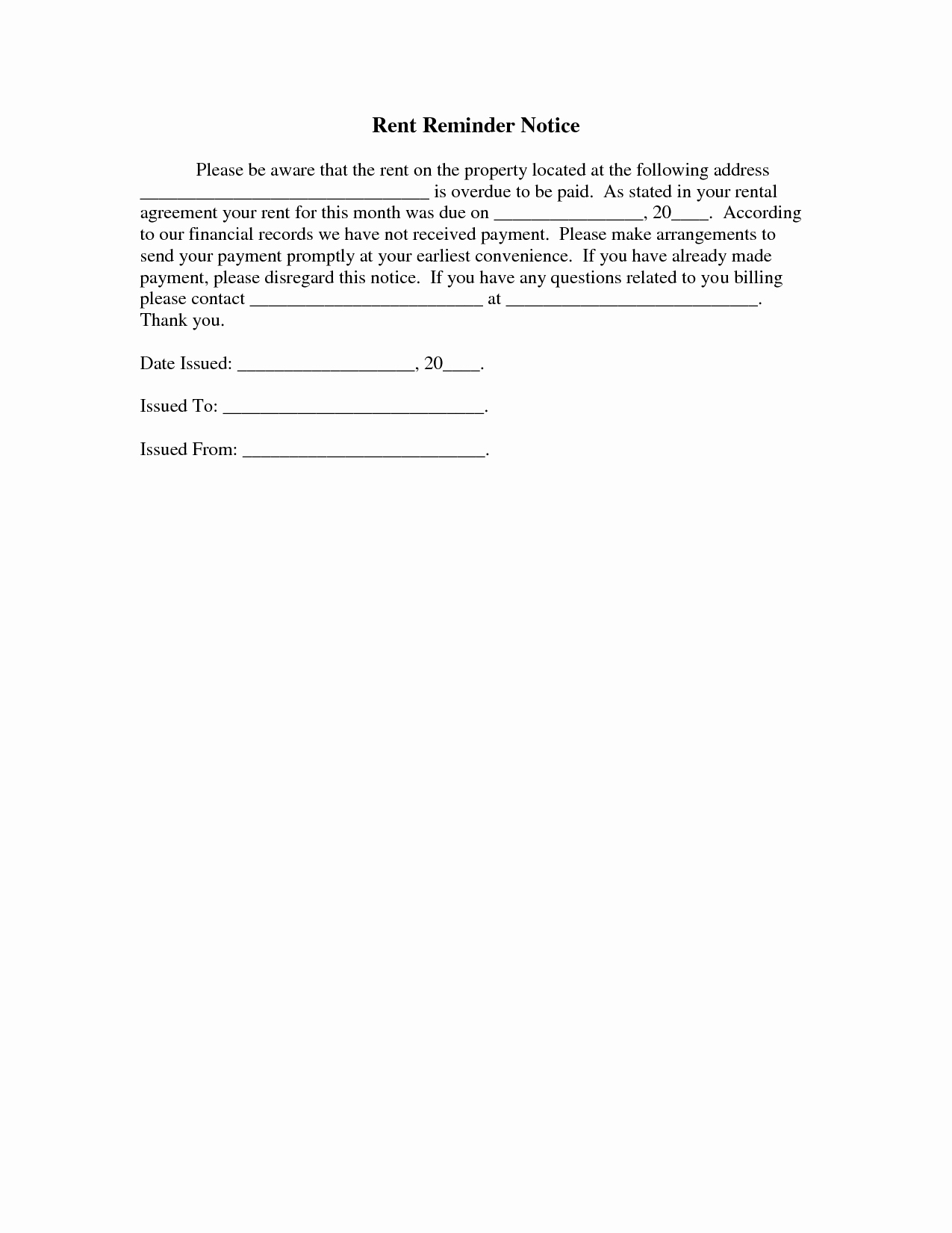Friendly Rent Increase Letter Beautiful Best S Of Rent Reminder Template Rent Reminder