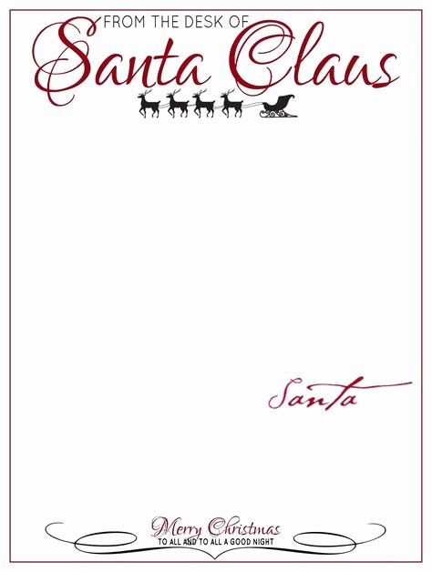 From the Desk Of Template Best Of the Desk Of Letter Head From Santa Claus