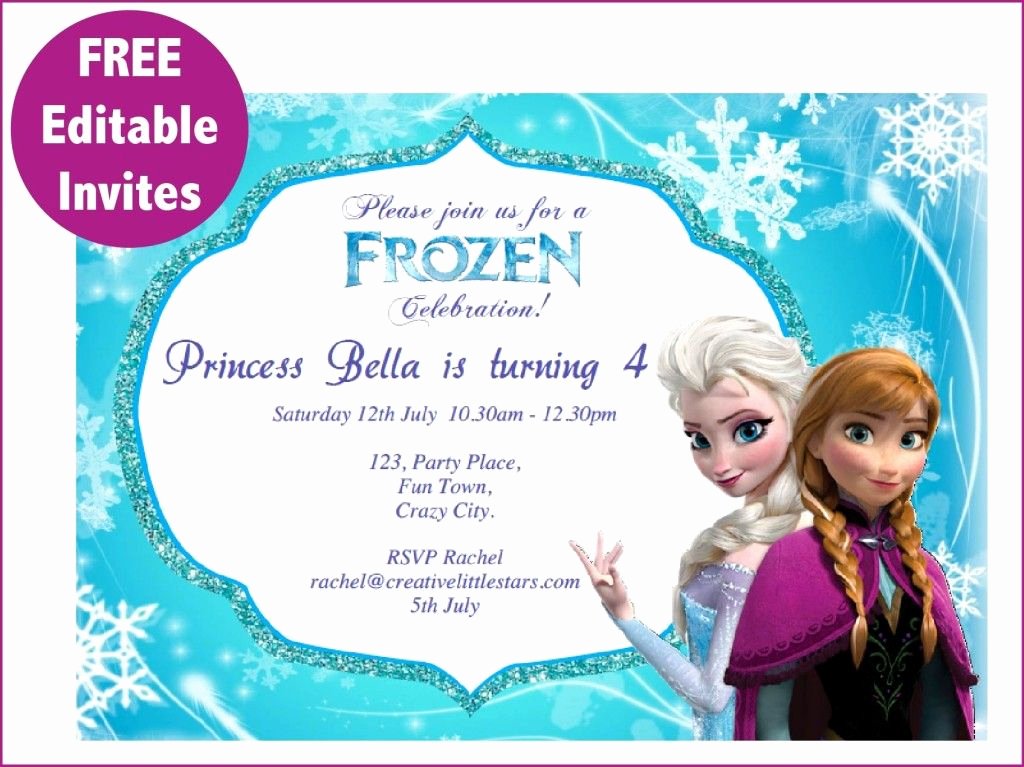 Frozen Birthday Invitation Wording New Frozen Free Printable Invitations Templates
