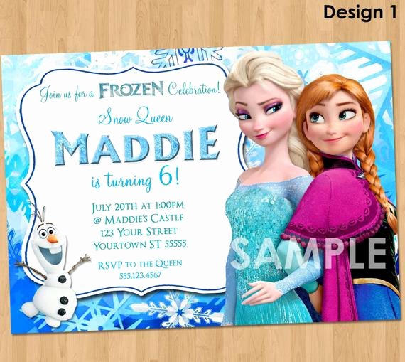 Frozen Party Invitation Template Fresh Frozen Invitation Frozen Birthday Invitation Disney Frozen