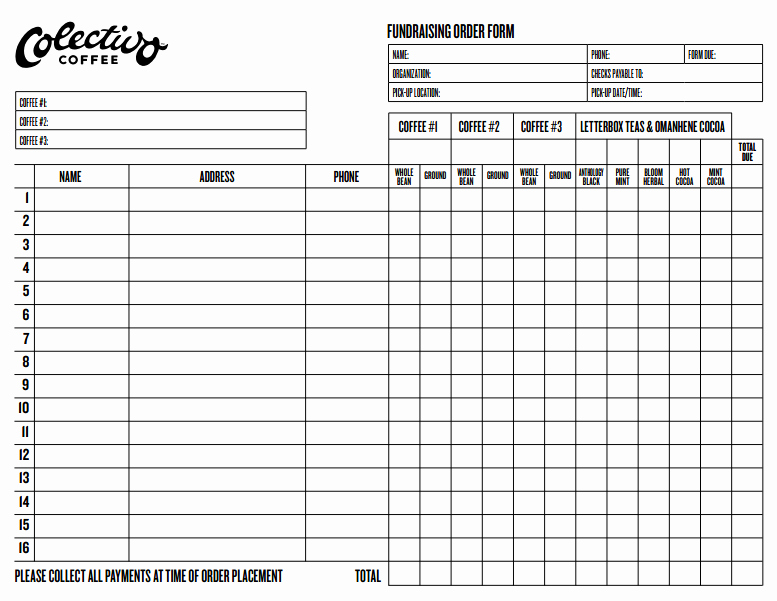 Fundraiser order form Template Word Elegant Fundraiser order form Templates Word Excel Pdf formats