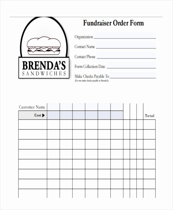 Fundraiser order form Template Word Fresh 8 Fundraiser order forms Free Sample Example format