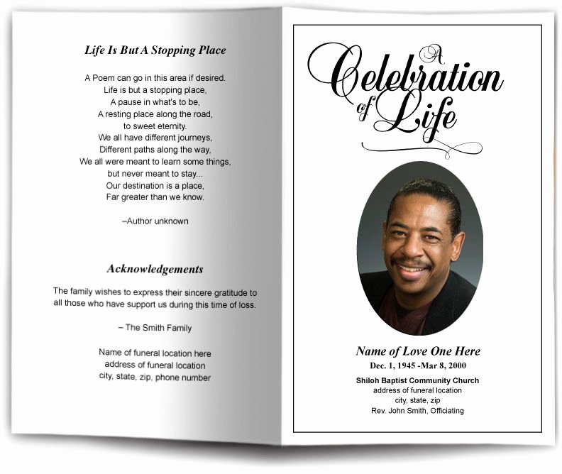 Funeral Program Template Publisher Elegant Funeral Program Obituary Templates
