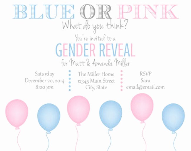 Gender Reveal Invitation Ideas Inspirational Gender Reveal Party Invitations