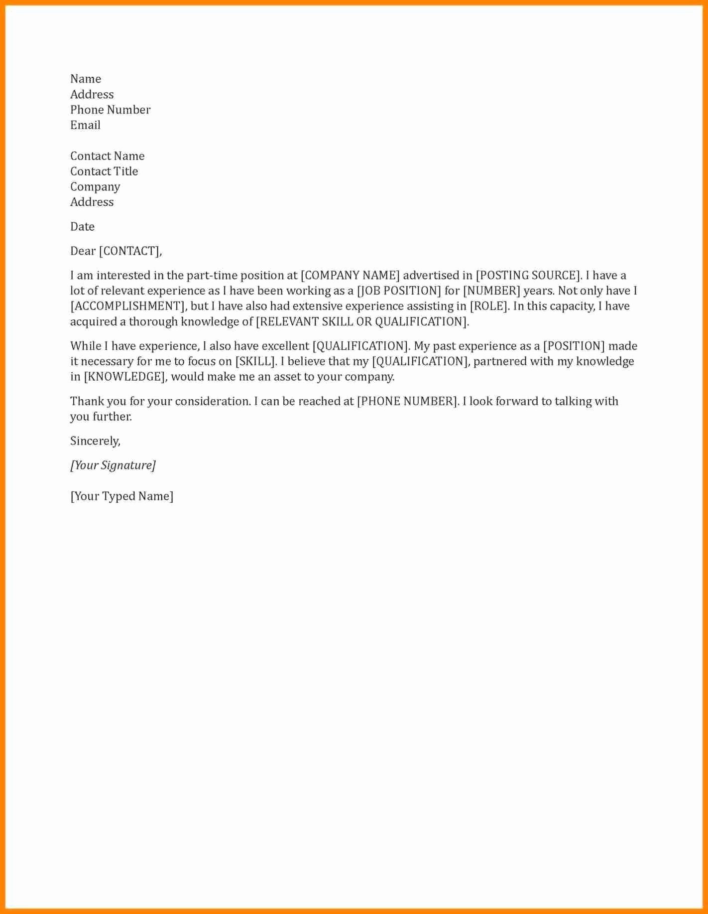 General Cover Letter Examples Luxury 30 Generic Cover Letter Generic Cover Letter General