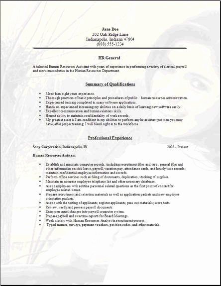 General Cover Letters for Jobs Fresh Hr General Resume Examples Samples Free Edit with Word