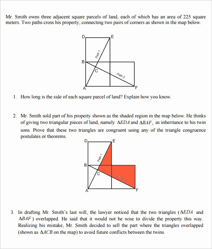 Geometry Worksheets High School Elegant 16 Sample High School Geometry Worksheet Templates