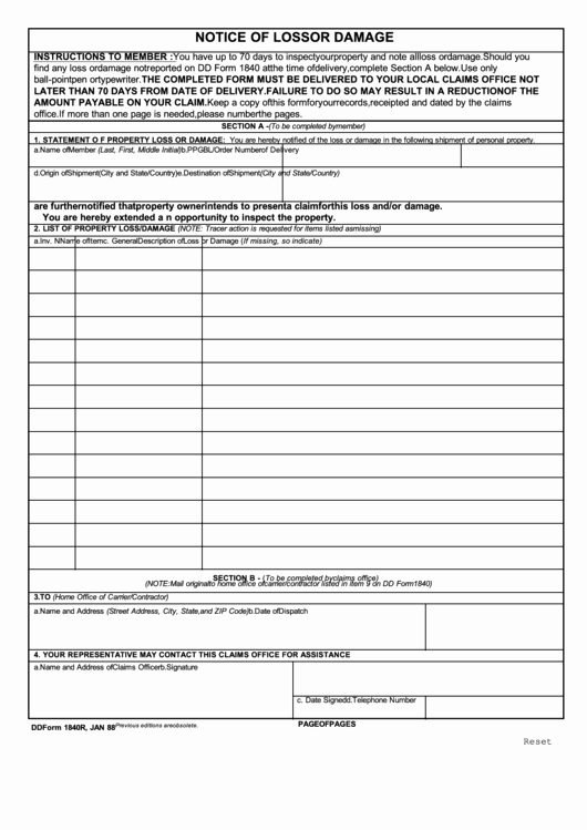 Georgia Separation Notice Fillable Luxury top Dd form 1840 Templates Free to In Pdf format
