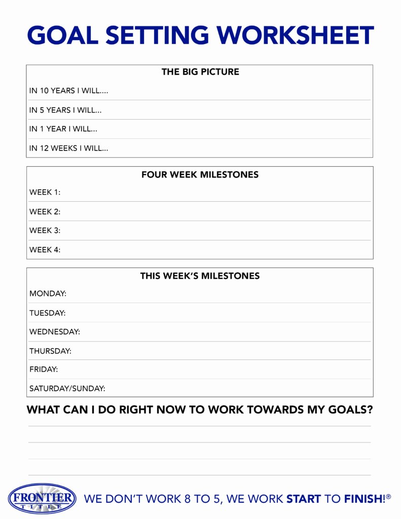 Goal Setting Template Beautiful Download now Goal Setting Worksheet Frontier Title