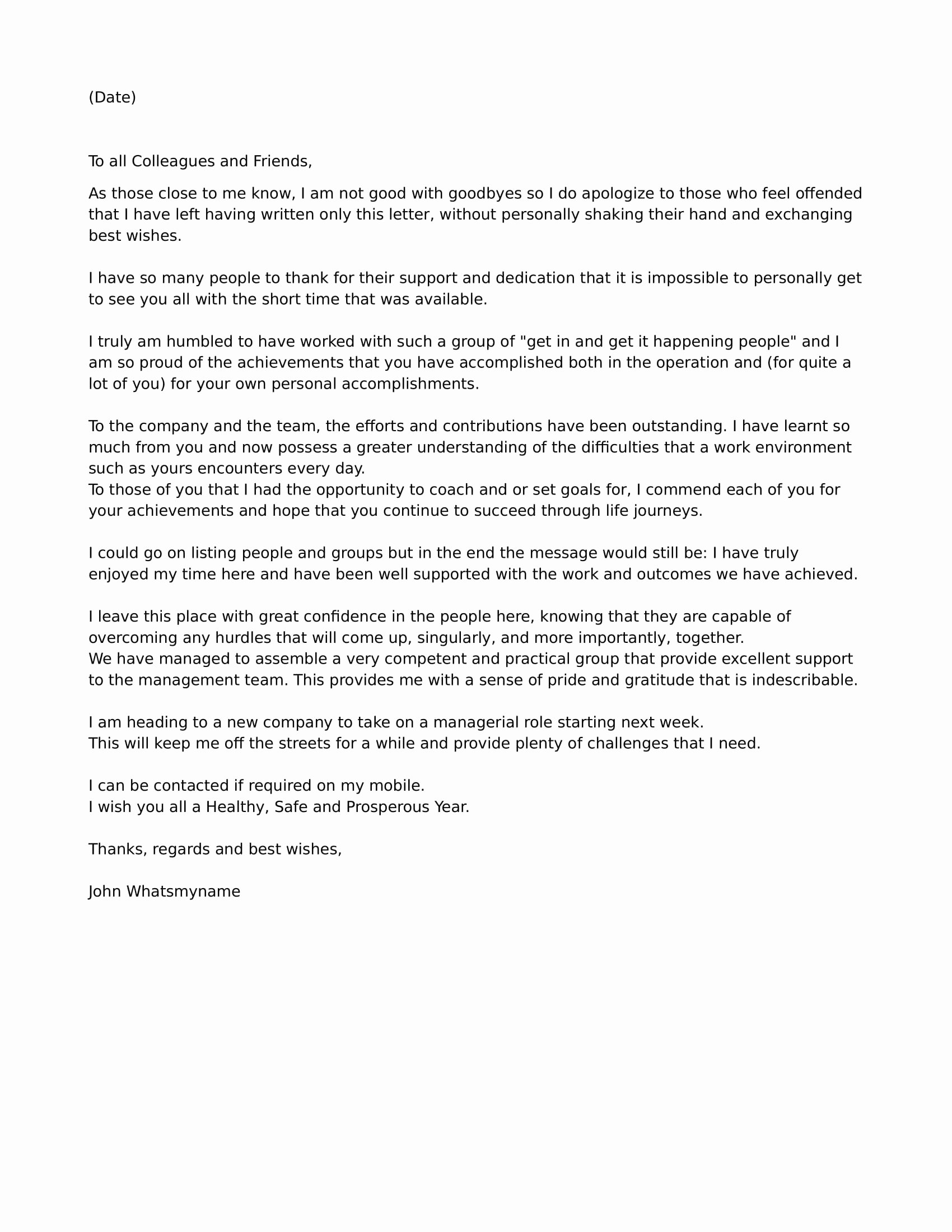 Goodbye Note to Coworkers Unique 6 Writing A touching Farewell Letter to Colleagues with