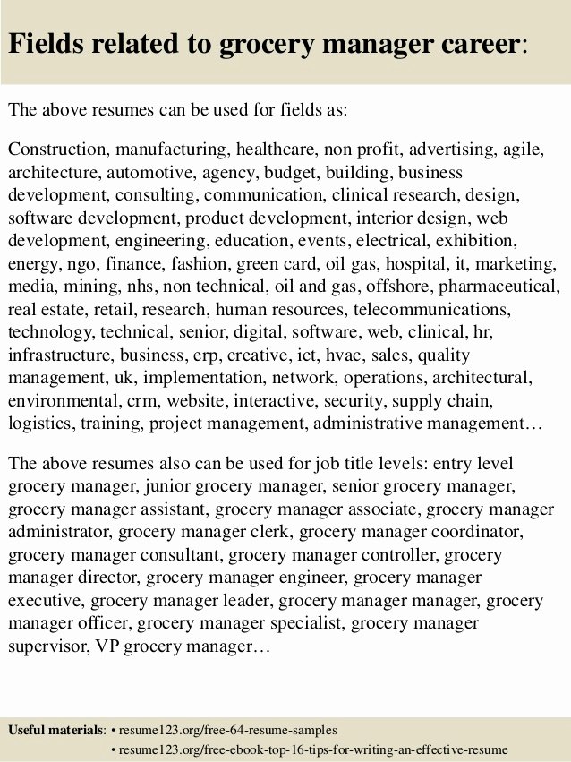 Grocery Store Manager Resume Awesome top 8 Grocery Manager Resume Samples