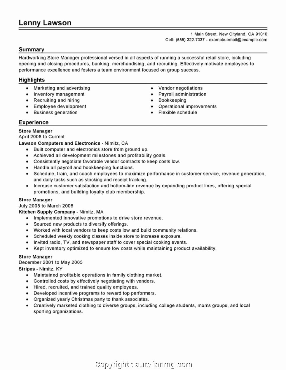 Grocery Store Manager Resume Lovely Unique Store Manager Best Resume Store Manager Resume
