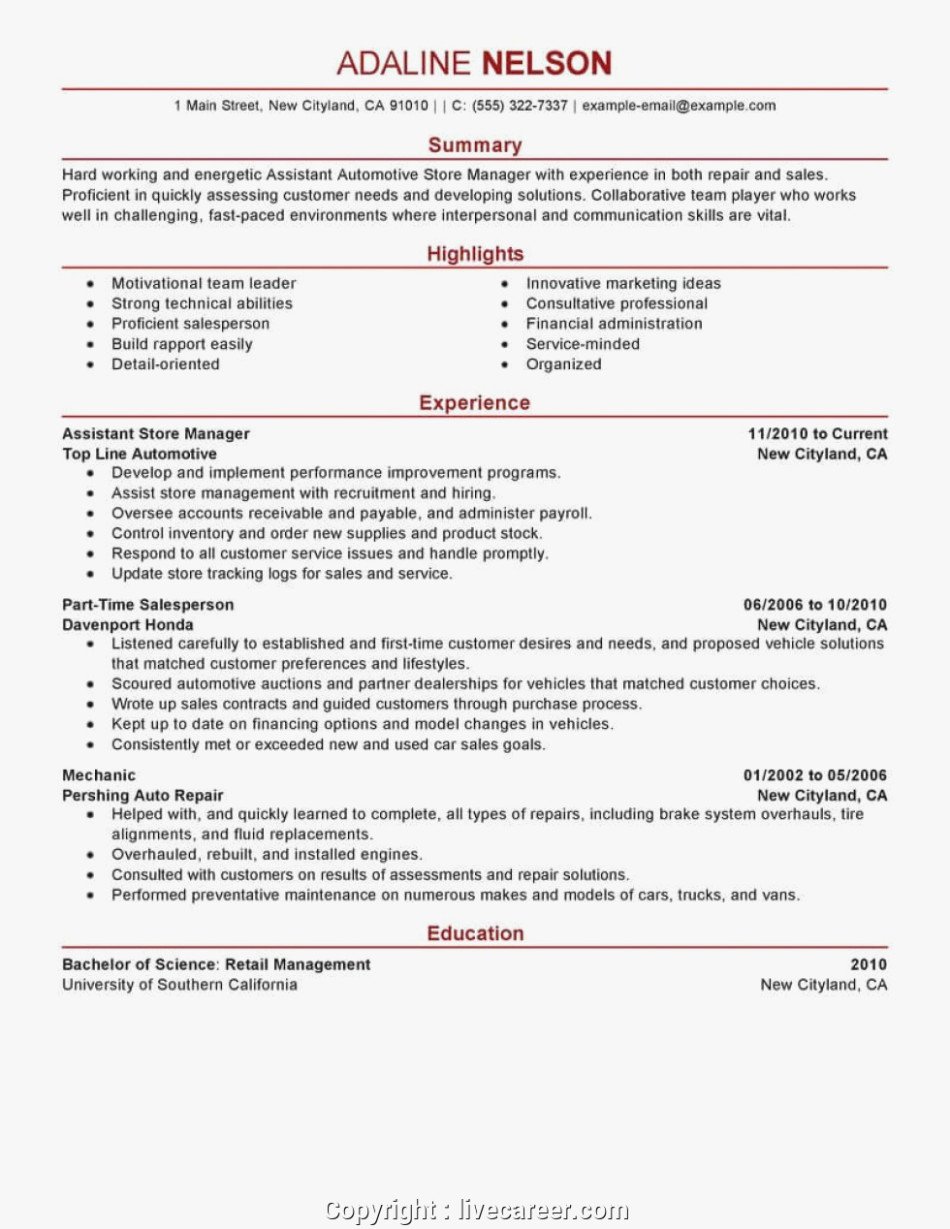 Grocery Store Manager Resume Unique 14 Great Store Manager Resume