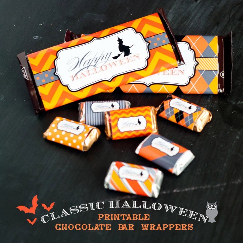 Halloween Candy Bar Wrappers Printables Lovely Classic Halloween Design Kit Printable Chocolate Bar