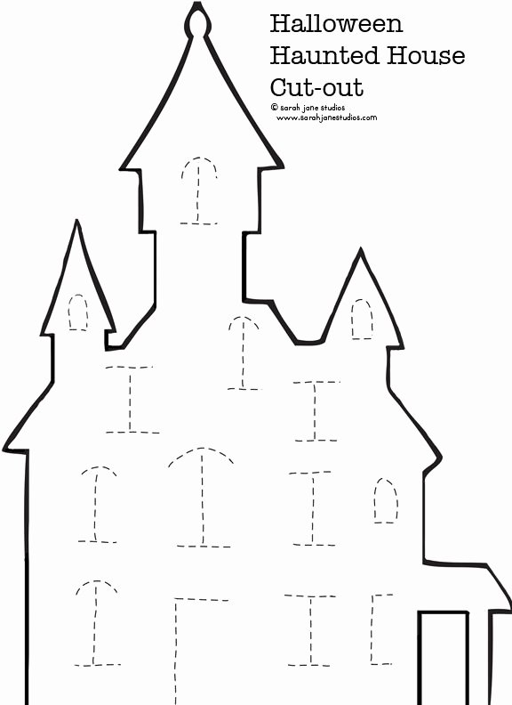 Halloween Templates to Cut Out Elegant Haunted House Halloween Cut Out