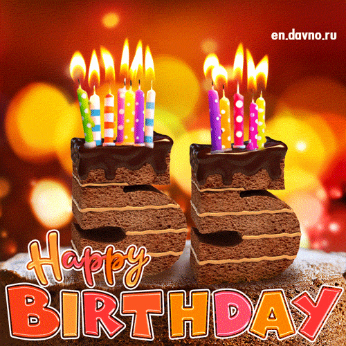 Happy 55th Birthday Images Beautiful 55th Birthday Card Chocolate Cake and Candles Download