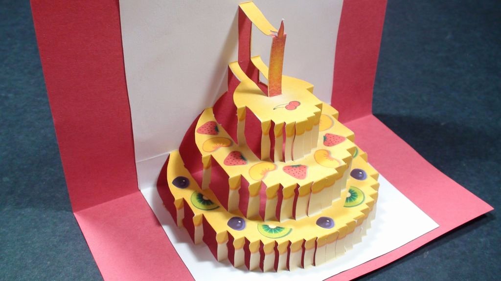 Happy Birthday Template for Cake Luxury Birthday Cake Pop Up Card Happy Birthday Kirigami