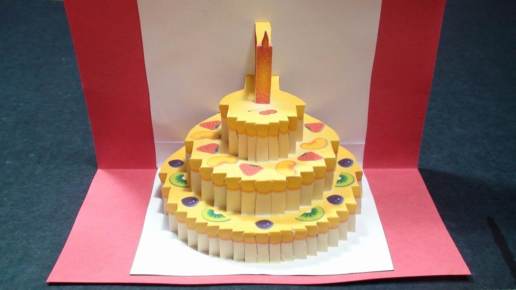 Happy Birthday Template for Cake Unique Birthday Cake Pop Up Card Happy Birthday Kirigami