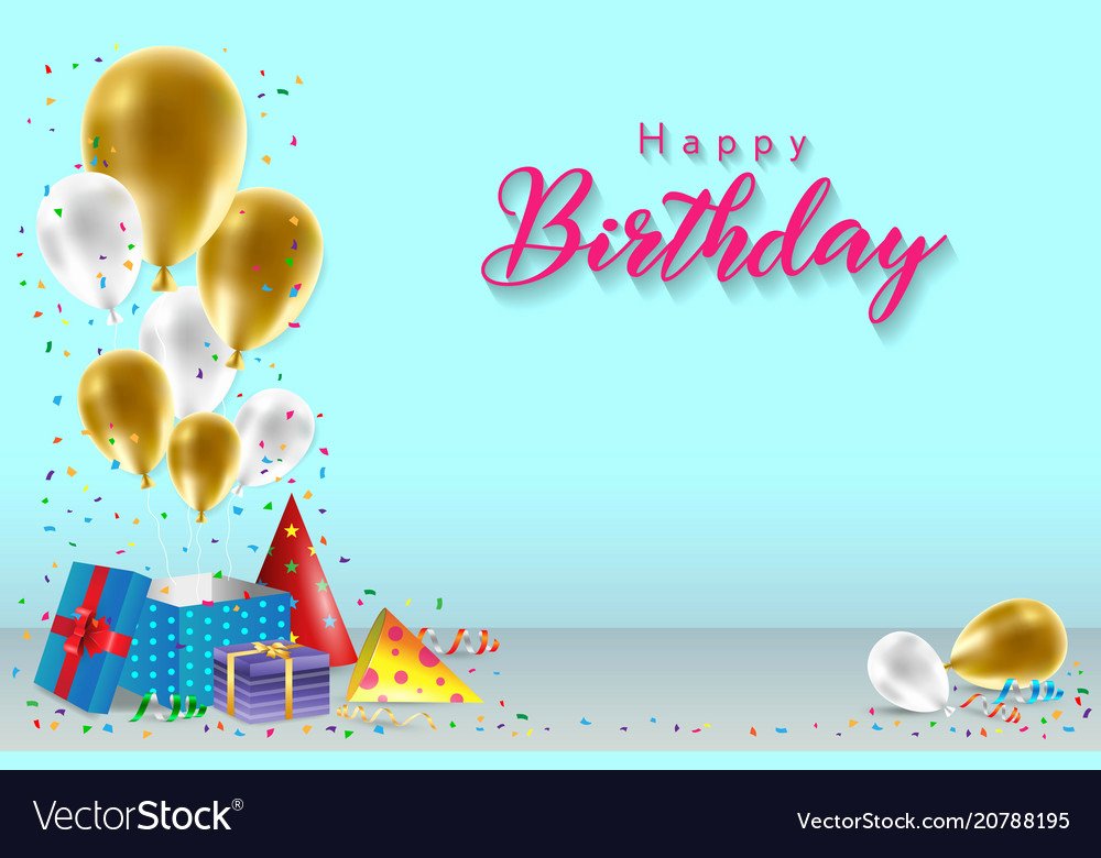 Happy Birthday Template Free New Happy Birthday Background Template Royalty Free Vector Image