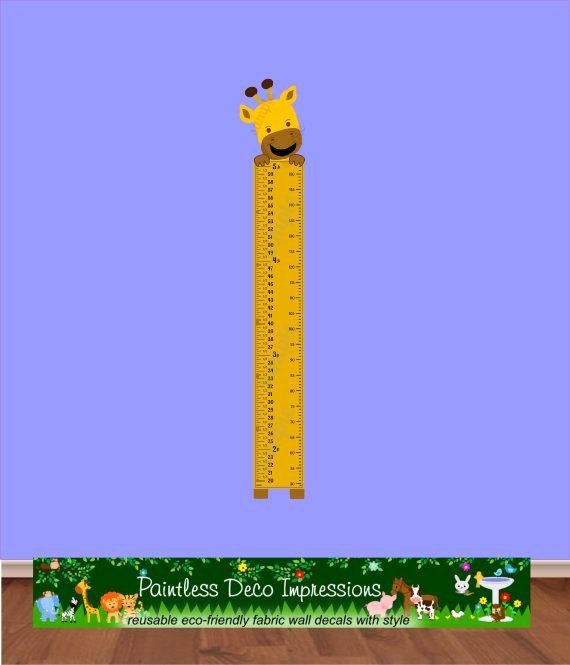 Height Chart In Inches Best Of Giraffe Growth Chart Wall Decal Inches In and