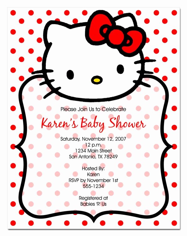 Hello Kitty Baby Shower Invites New 17 Best Images About Hello Kitty Zebra Party On