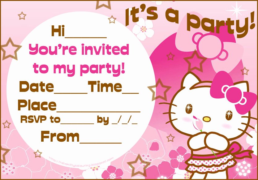 hello kitty party invitations