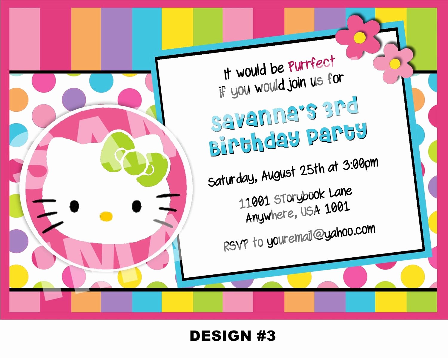 Hello Kitty Birthday Invitations Fresh Hello Kitty Invitation Hello Kitty Birthday Invitations
