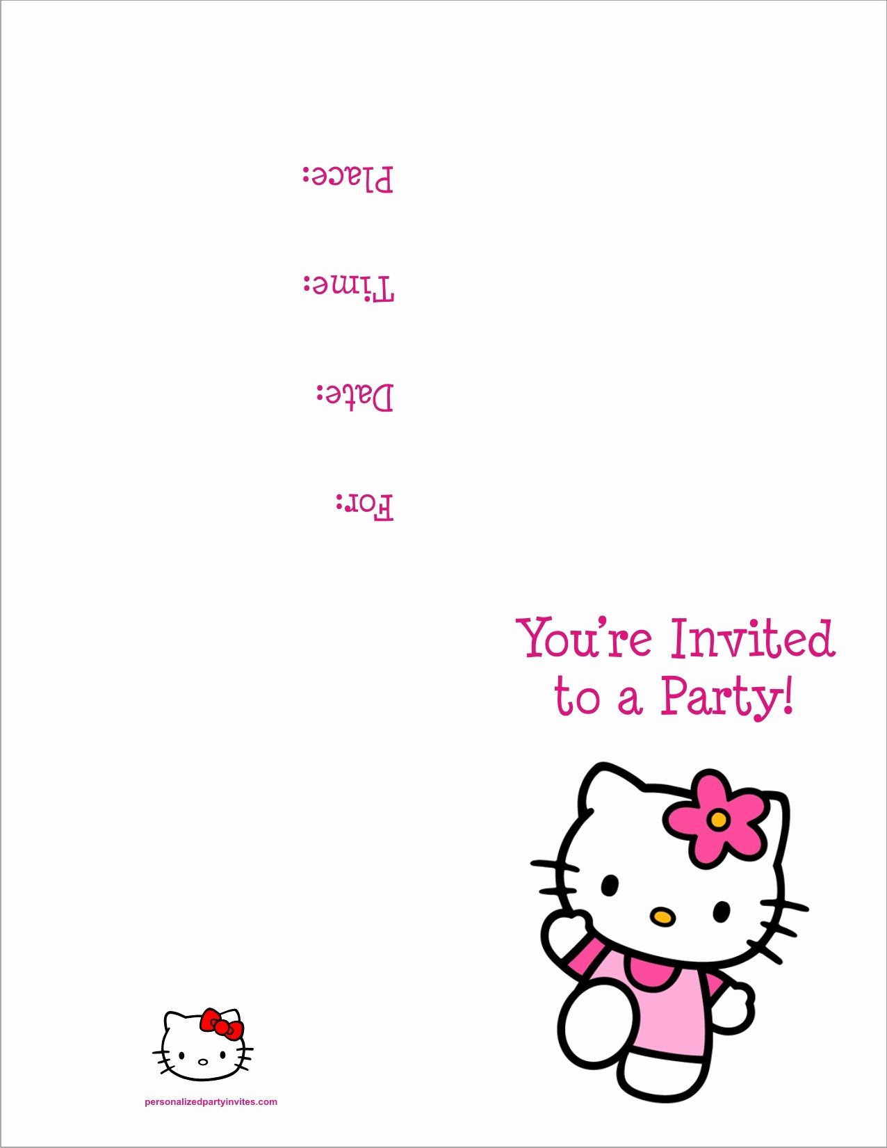 Hello Kitty Birthday Invites Unique Hello Kitty Free Printable Birthday Party Invitation