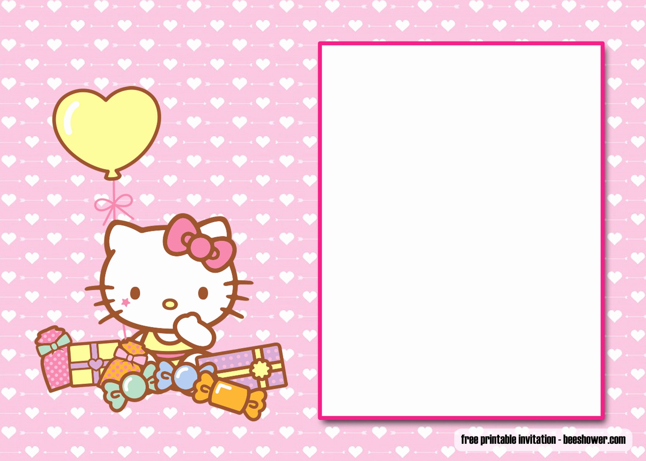 Hello Kitty Invite Templates Lovely Free Perfect Hello Kitty Baby Shower Invitations