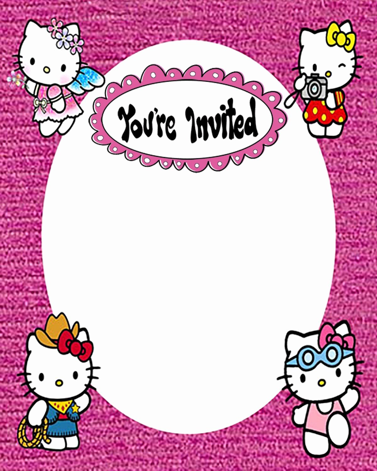 Hello Kitty Invite Templates New Hello Kitty Free Printable Invitation Templates