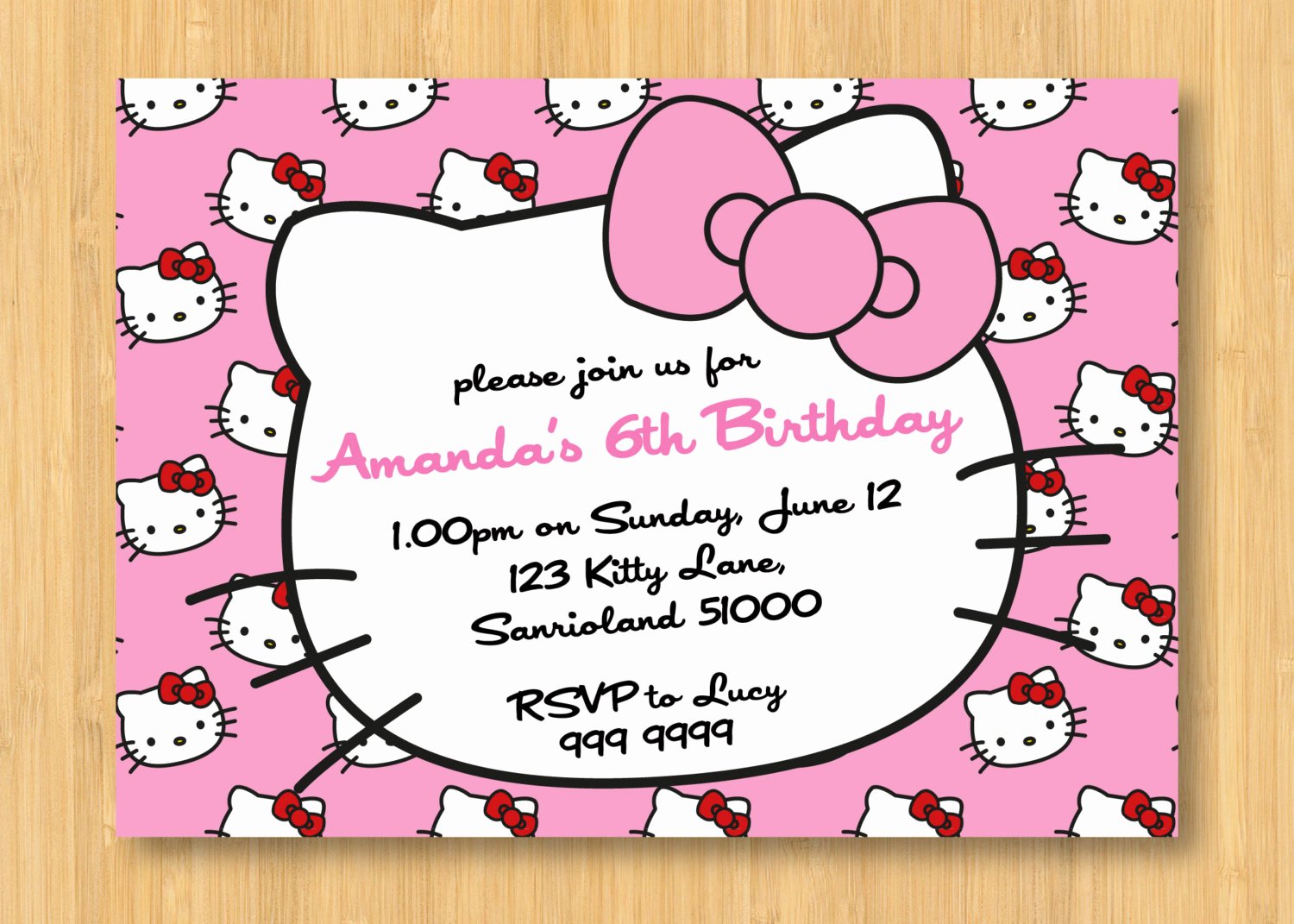 Hello Kitty Printable Invitations Awesome Hello Kitty Printable Birthday Invitations Template